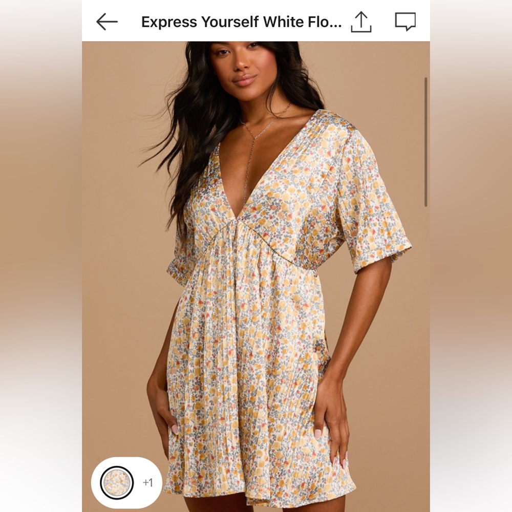 Lulus express yourself babydoll dress in satin